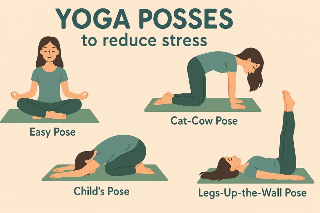 This blog explains the best yoga asanas for stress relief, how to perform them, their benefits, and how yoga helps calm the nervous system.Yoga Asanas for Stress Relief,
Stress Relief Yoga,
Yoga for Relaxation,
Yoga for Anxiety Relief,
Best Yoga Poses for Stress,
Yoga for Better Sleep,
Mental Health Yoga,
Yoga for Beginners,
Pranayama for Stress,
Mindfulness Yoga,
Top 10 Yoga Asanas for Stress Relief,
How Yoga Helps in Stress Relief,
How to Reduce Stress with Yoga in Daily Life,