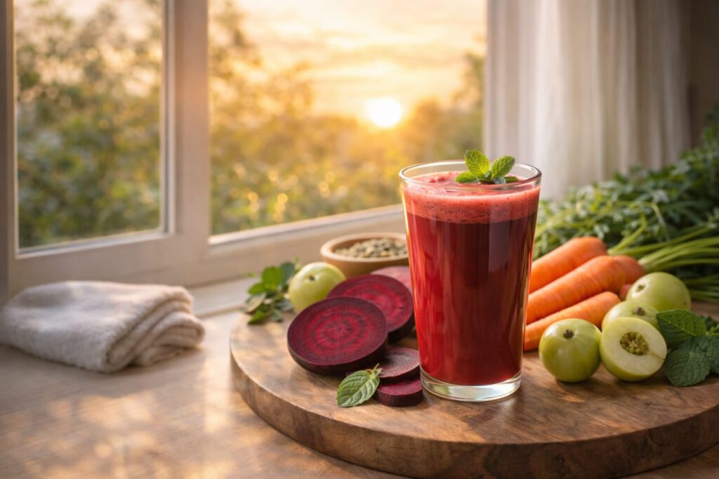 Health Benefits of Amla Beetroot Carrot Juice,
amla beetroot carrot juice,
amla beetroot carrot juice for immunity,
amla beetroot carrot juice for weight loss,
amla beetroot carrot juice for skin,
benefits of amla beetroot carrot juice,
amla beetroot carrot juice daily,
What Is Amla Beetroot Carrot Juice?,
Nutritional Value of Amla Beetroot Carrot Juice,
Top Health Benefits of Amla Beetroot Carrot Juice,
Benefits of Amla Beetroot Carrot Juice for Men and Women,
How to Make Amla Beetroot Carrot Juice at Home,
is amla beetroot carrot juice good for health,
amla beetroot carrot juice for hemoglobin,
amla beetroot carrot juice for glowing skin,
amla beetroot carrot juice detox benefits,