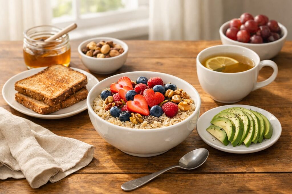 Top 10 Healthy Breakfast Ideas for Heart Patients | Simple & Heart-Safe Meals 12
healthy breakfast ideas for heart patients,
best breakfast for heart patients,
heart healthy breakfast foods,
breakfast diet for heart patients,
what to eat in breakfast for heart patients,
indian breakfast for heart patients,
low cholesterol breakfast ideas,
heart friendly breakfast options,
morning diet for heart patients,
easy breakfast for heart patients,
Why Breakfast Is Especially Important for Heart Patients,
What Makes a Breakfast Heart-Healthy?,
Heart-Healthy Drinks to Pair with Breakfast,
Common Breakfast Mistakes Heart Patients Often Make,
Healthy Breakfast Ideas for Heart Patients (That Actually Taste Good),